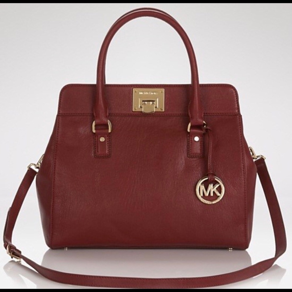 NWT Michael Kors Astrid Large satchel Claret